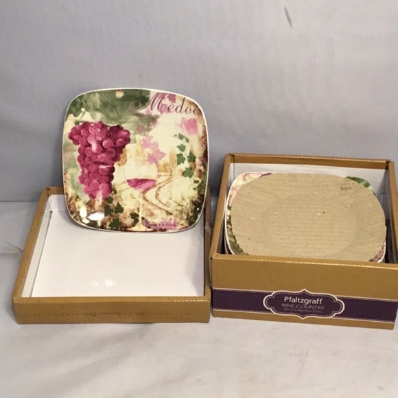 PFALTZGRAFF WINE COUNTRY SET OF 6 APPETIZERS PLATES - Picture 1 of 4